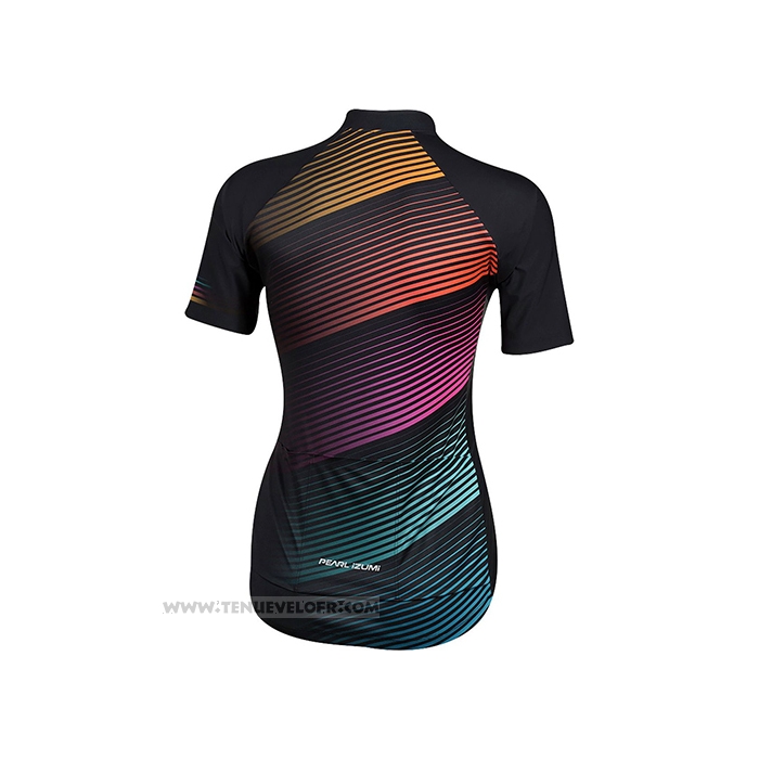 2021 Maillot Cyclisme Femme Pearl Izumi Multicolore Manches Courtes et Cuissard